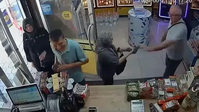 Büfede karşılaştığı kocasına ateş etmek istedi! o anlar kamerada