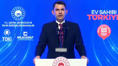 Bakan Murat Kurum 500 Bin Sosyal Konut Kura Töreni'nde konuşuyor