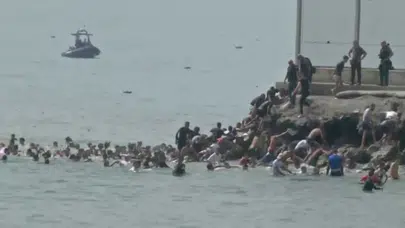 Fas'tan Ceuta'ya yüzmeye çalışan 800 göçmene müdahale edildi