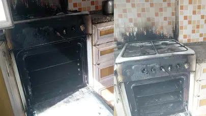 Zonguldak'ta korku dolu anlar: Prizden çıkan yangın evi saniyeler içinde sardı!