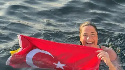 Aysu Türkoğlu'ndan tarihi başarı: Tsugaru Kanalı'nı geçen en genç Türk oldu