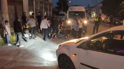 Hasan Polatkan caddesi'nde kaza: Trafik bir süre durma noktasına geldi