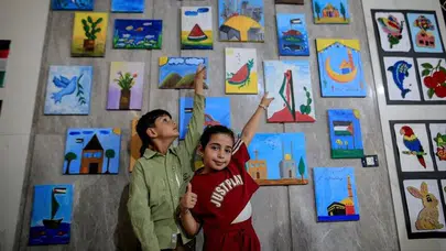 "Gazze Renklerle Konuşuyor": Çocuklar acıyı umuda boyuyor