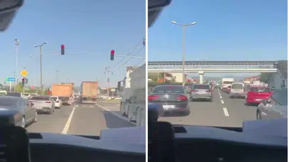 Sireni duyan sürücüler harekete geçti: Ambulansa fermuar sistemiyle yol açtılar