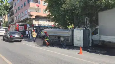 Kontrolden çıkan su tankeri mahalleyi savaş alanına çevirdi: Sürücü her yerde aranıyor!