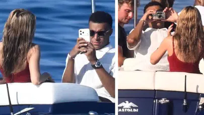 Mbappe tatilde gündem oldu! Sevgilisine fotoğraf çekerken kameralara yakalandı