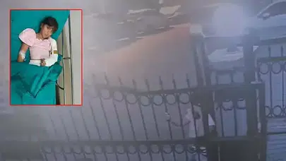 Çocuğun kolunun sıkıştığı anlar güvenlik kamerasına yansıdı