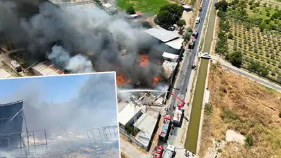 İzmir’de korkutan fabrika yangını: Alevler çevreye yayılıyor!