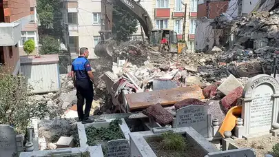 Avcılar’da skandal yıkım: Mezarları koruma yöntemi ağızları açık bıraktı!
