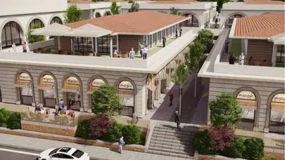 Malatya Darende'de yeni çarşı projesi tamamlanma aşamasına geldi