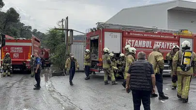 Kemerburgaz'da hareketli dakikalar: Tehlikeli kimyasal maddeler tepkimeye girdi