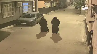 Çarşafla kimlik gizlediler, güvenlik kamerası ele verdi