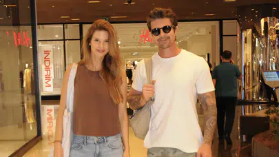 Larissa Gacemer ve Burak Gacemer çifti tatil dönüşü Zorlu AVM'de görüntülendi