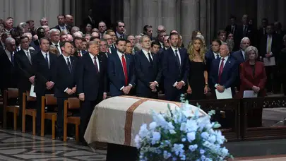 Washington'da devasa cenaze töreni: Trump, Netanyahu ve Zelenski aynı karede