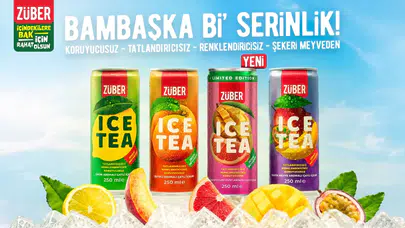 Züber ödüllü ice tea serisine yeni meyve çeşidi ekledi