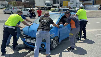 Samsun'da kavşak kazası: 1 kişi yaralandı
