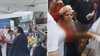 Pazarda 'Seçmece yok' kavgası kanlı bitti: Müşterinin başına 10 dikiş atıldı
