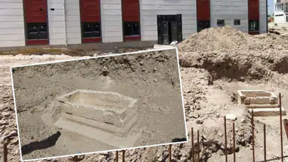 Mut'ta heyecanlandıran keşif: Sağlık kompleksi inşaatında tarihi lahit bulundu