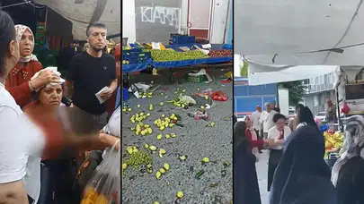 Pazarda 'ürün seçme' tartışması kanlı bitti: 10 dikişle hastaneye kaldırıldı