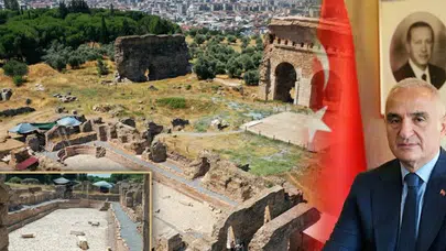 Tralleis'te tarihin kapıları aralandı: Roma dönemine ait dev antik havuz restore edildi