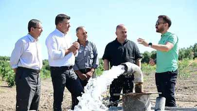 Manisa'da üzüm ve zeytin üreticilerinin imdadına sondaj çalışması yetişti