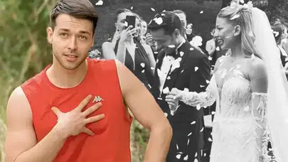 Sevilen oyuncu Hilmi Cem İntepe ve Pırıl Atasever'in mutluluk dolu düğünü