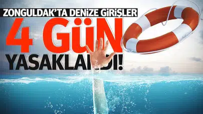 Zonguldak’ta olumsuz hava şartları nedeniyle denize girişlere yasak