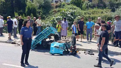 Patpat ile otomobil kafa kafaya çarpıştı: 2'si ağır 4 kişi yaralandı