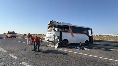 Tekirdağ'da 4 aracın karıştığı zincirleme kazada 29 kişi yaralandı