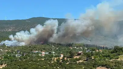 Kuyucak’taki orman yangınına hava desteğiyle müdahale ediliyor