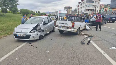 Trabzon'da zincirleme kaza: 8 kişi yaralandı