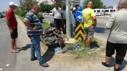 Manavgat'ta tur minibüsü ile motosiklet çarpıştı: 1 ağır yaralı