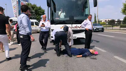 Bursa-Ankara kara yolunda korkutan kaza! Kadının durumu ağır