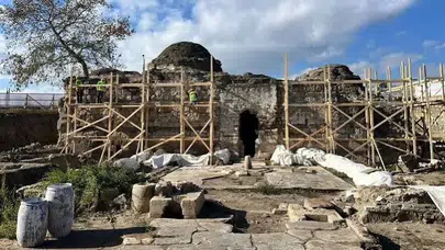 Tarihi Gazi Mihal Hamamı için ihya çalışmaları hız kesmeden sürüyor