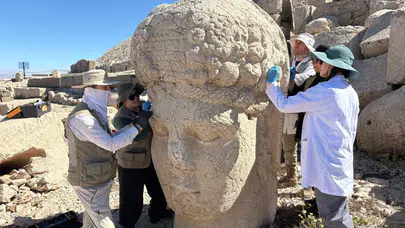 Nemrut Dağı'nda zamana karşı bilimsel kalkan: Dev heykeller nanoteknolojiyle korunuyor