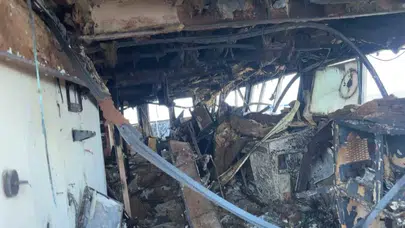 Dronla vurulan Türk Ro-Ro gemisindeki hasar böyle görüntülendi!