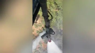 Kızılkeçili'de alevlerle zamana karşı yarış: Havadan ve karadan müdahale
