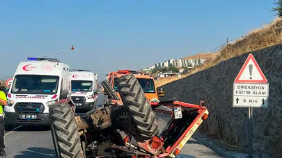 Aydın'da traktör ve tır çarpıştı: 1 ölü, 2 yaralı