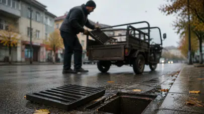 Lüleburgaz’da kameralara yansıyan mazgal hırsızlığı için harekete geçildi