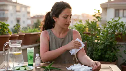 Güneş yanığı acısı nasıl geçer ve evde ne iyi gelir? Yoğurt sürmek zararlı mı, su toplayan cilt ne zaman iyileşir?
