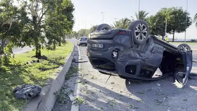 Kontrolünü kaybetti, metrelerce savruldu: Kartal'da korkutan kaza