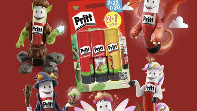 Pritt yenilenen formülü ve beş yeni karakteriyle okula dönüyor