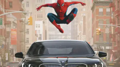 BMW'den tartışma yaratan hamle: Lüks araç ekranlarında Spider-Man reklamı!