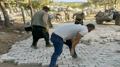 Gaziantep'te vatandaşlar el ele verdi, mezarlığı daha kullanışlı hale getirdi