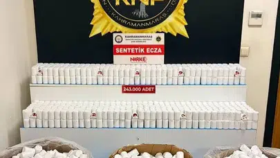 Kahramanmaraş'ta yüklü miktarda sentetik ecza ele geçirildi: 1 tutuklama