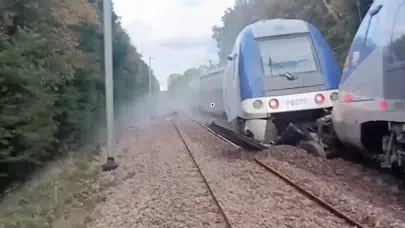 Fransa'da tren kazası dehşeti: 180 yolcu taşıyan tren raydan çıktı!