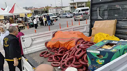 Malatya'daki fuarda yüzlerce kilo bozulmuş ürün ele geçirildi