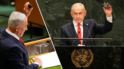 Netanyahu BM'de ne gösterdi? Çağrı cihazı neden dikkat çekti? Hizbullah'a ne mesaj verdi?