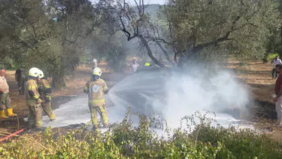 Bursa'da otomobil zeytinliğe uçtu: 73 yaşındaki yolcu öldü