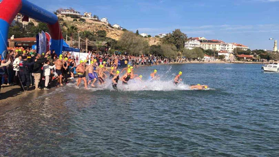 Datça’da yüzücüler bu kez sadece yarışmadı… Denizde başlayan mesaj karaya ulaştı